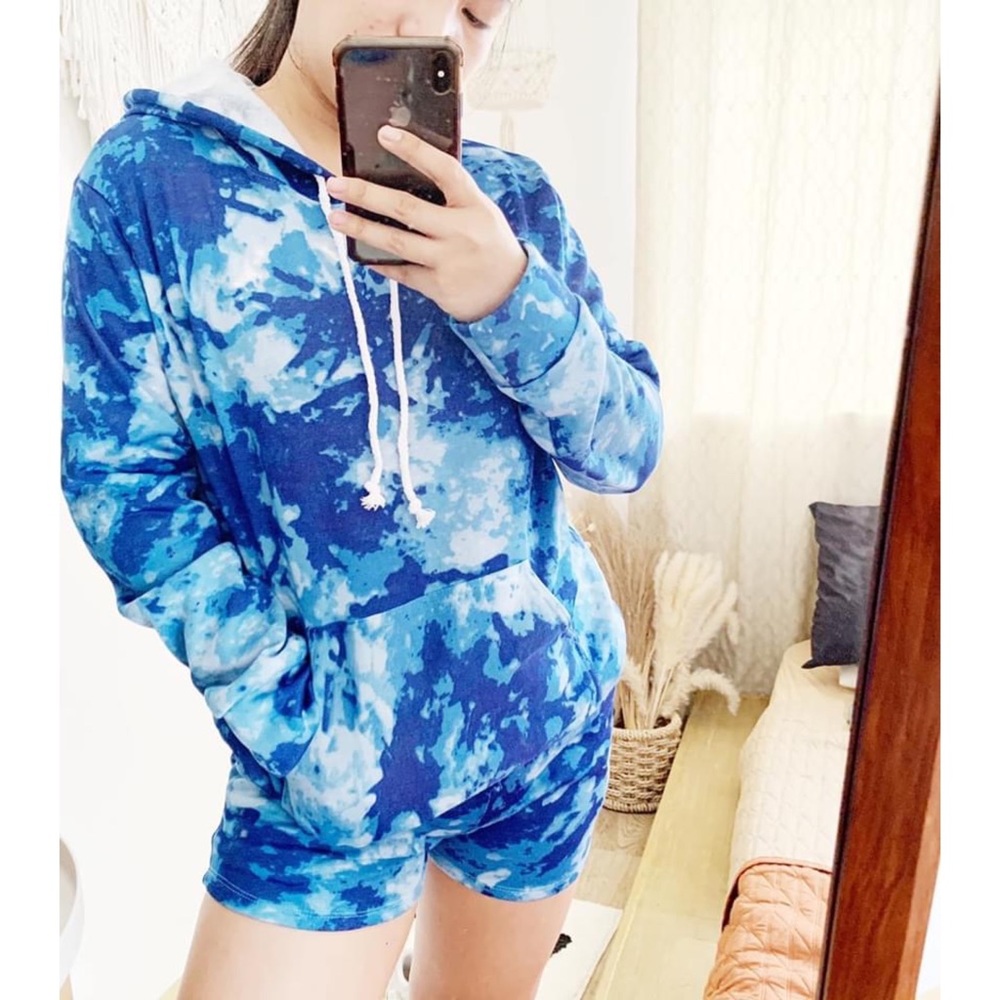Tie Dye Hoodie and Shorts Set (brand new)